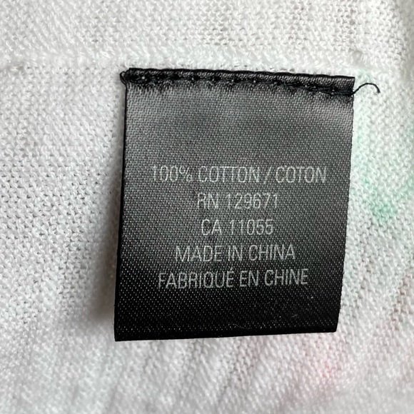 360 SWEATER Amanada Palmtree Racer Back Tank Top, White and Green. Size S - Picture 8 of 8